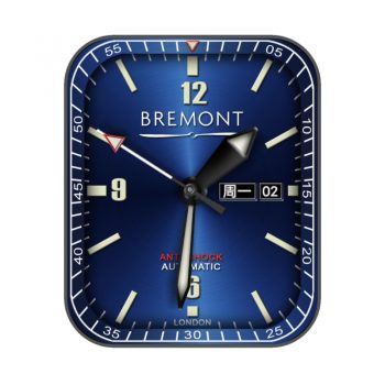BREMONT宝名高级宝蓝色表盘.clock