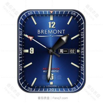 BREMONT宝名高级宝蓝色表盘.clock