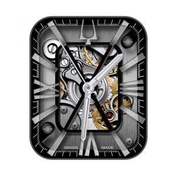 Bulova宝路华银灰色黑色外圈机械动态表盘.clock