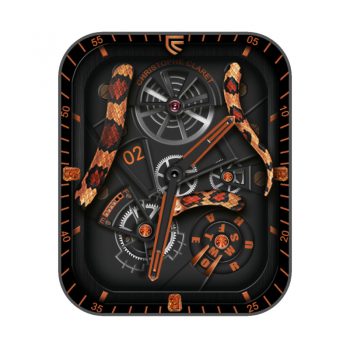 柯籁天音CHRISTOPHE CLARET红黄蟒蛇炫酷表盘.clock