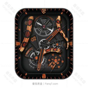 柯籁天音CHRISTOPHE CLARET红黄蟒蛇炫酷表盘.clock