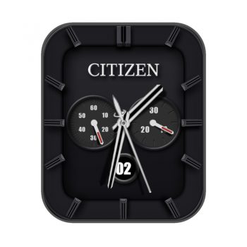 西铁城CITIZEN黑色极简表盘.clock