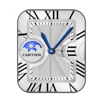 卡地亚Cartier轻奢白金蓝气球高级表盘.clock