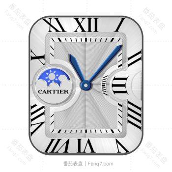 卡地亚Cartier轻奢白金蓝气球高级表盘.clock