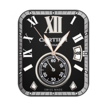 cartier卡地亚酷黑罗马数字表盘.clock