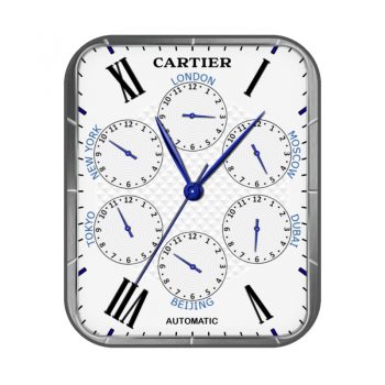 cartier卡地亚炫酷6盘罗马数字表盘.clock