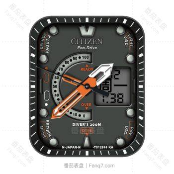 西铁城CITIZEN灰色机械表盘.clock