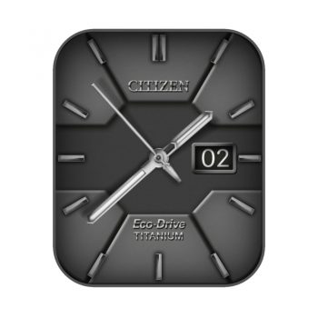 西铁城CITIZEN灰色极简表盘.clock