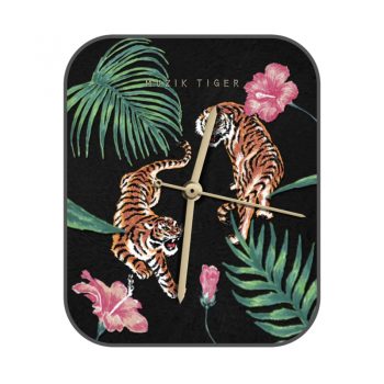 muziktiger小老虎奇幻虎系列动态版青草绿老虎虎网红卡通萌系可爱.clock