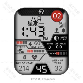 D-TIME简约复古黑灰表盘.clock