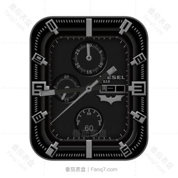 DIESEL迪赛炫酷蝙蝠黑色机械表盘.clock