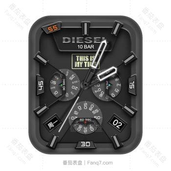DIESEL迪赛炫酷灰色机械表盘.clock