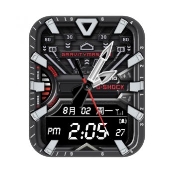 卡西欧CASIOG炫酷黑红色机械表盘.clock