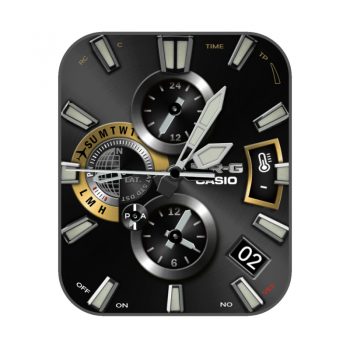 卡西欧CASIOG光面经纬仪机械灰色表盘.clock