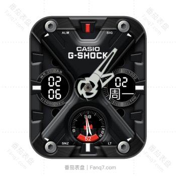 卡西欧CASIOG炫酷黑机械表盘.clock