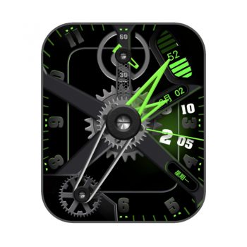 Gears 三星炫酷黑绿机械表盘.clock