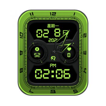 Glow in dark夜光黑荧光绿个性炫酷手表.clock