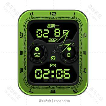 Glow in dark夜光黑荧光绿个性炫酷手表.clock