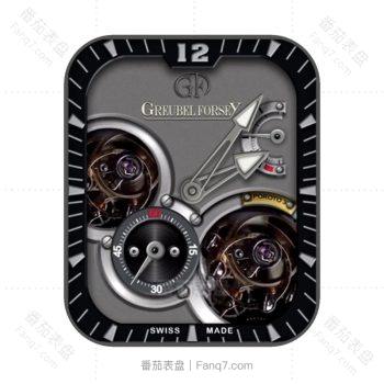 高珀富斯GREUBELFORSEY复杂功能机械四齿轮盘灰黑色机械动态表盘.clock