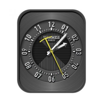 Hermes爱马仕灰色光盘高级罗马数字表盘.clock