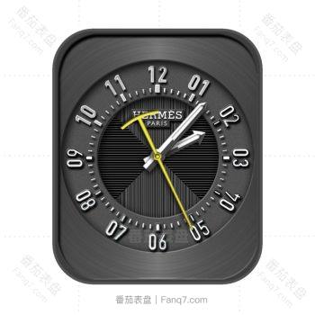 Hermes爱马仕灰色光盘高级罗马数字表盘.clock