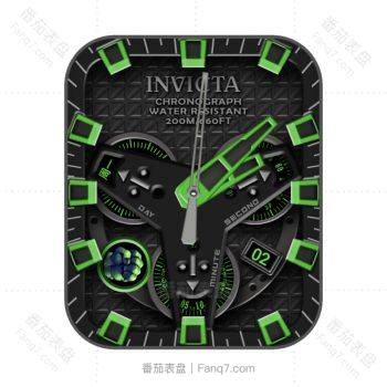 INVICTA HULK英氟他黑绿个性机械表盘.clock