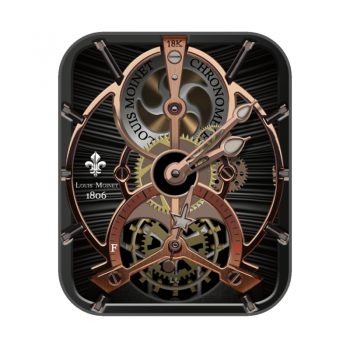 LOUIS MOINET路易·莫华奈高级黑玫瑰金机械动态表盘.clock