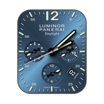 沛纳海PANERAI光面蓝机械表盘.clock