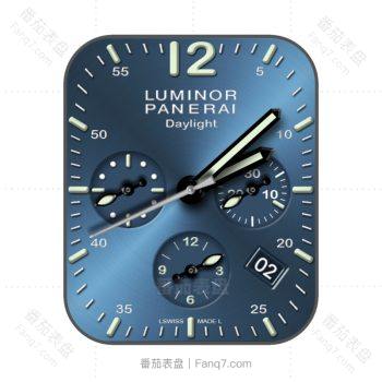 沛纳海PANERAI光面蓝机械表盘.clock