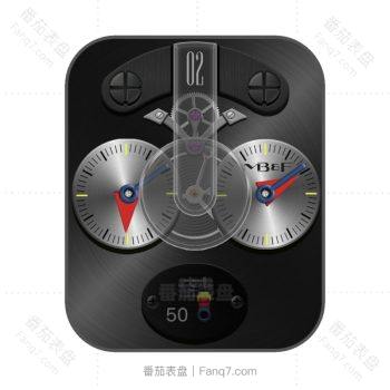 MB&F 2灰色光面机械表盘.clock