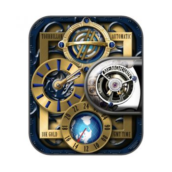 万希泉Memorigin黄金蓝外圈机械表盘.clock