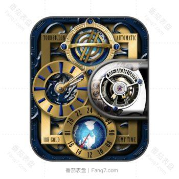 万希泉Memorigin黄金蓝外圈机械表盘.clock