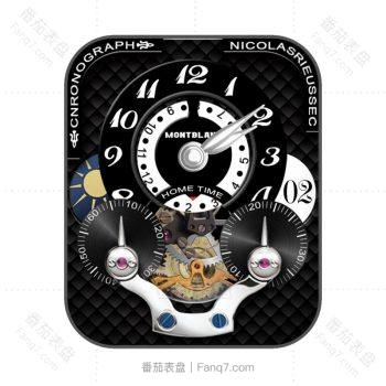 万希泉Memorigin炫酷黑罗马数字机械表盘.clock