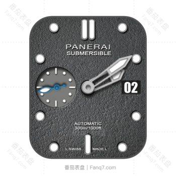 沛纳海PANERAI灰色水泥印花表盘.clock