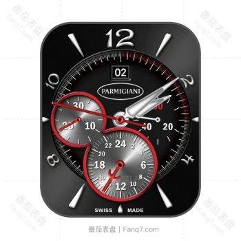 Parmigiani 帕玛强尼炫酷黑红机械表盘.clock