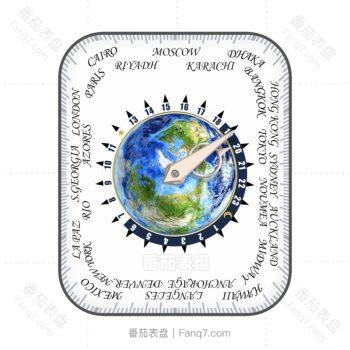 百达翡丽PATEK PHILIPPE白色地球行星表盘.clock