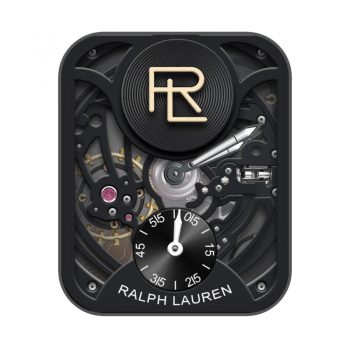 RALPH LAUREN拉夫劳伦黑色机械重力飞陀表盘.clock
