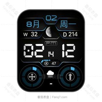 RLMade 4黑蓝复古风文字机械表盘.clock
