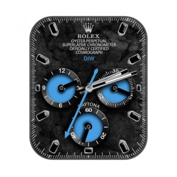 ROLEX劳力士黑色磨砂蓝色机械表盘.clock