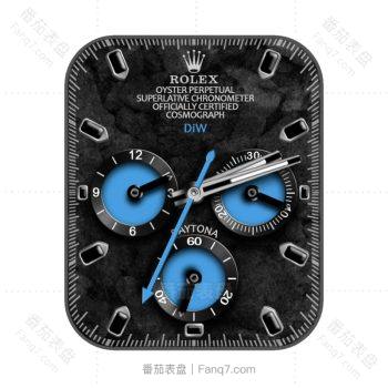 ROLEX劳力士黑色磨砂蓝色机械表盘.clock