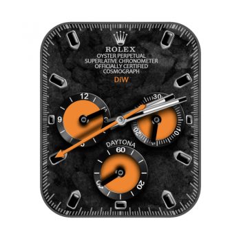 ROLEX劳力士黑色磨砂橙色机械表盘.clock