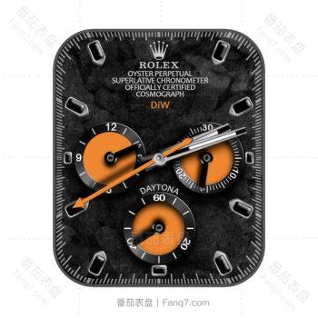 ROLEX劳力士黑色磨砂橙色机械表盘.clock