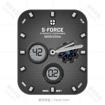 S-FORCE 灰色高级机械表盘.clock