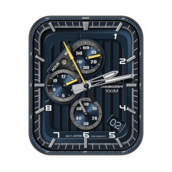 SEIKO靛蓝色条纹高级机械表盘.clock