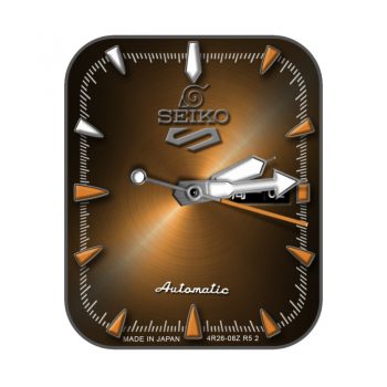 SEIKO渐变棕黄高级机械表盘.clock