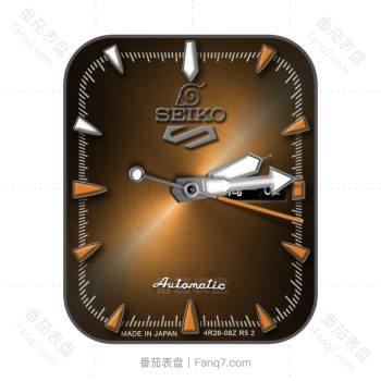 SEIKO渐变棕黄高级机械表盘.clock