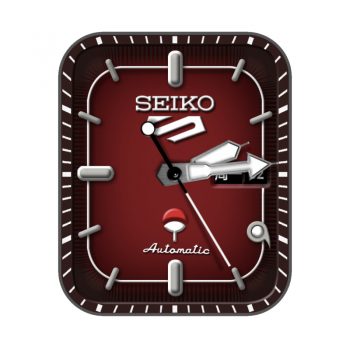 SEIKO 酒红色简约表盘.clock
