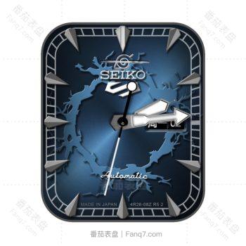 SEIKO简约蓝色高级机械表盘.clock
