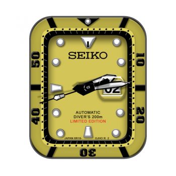 SEIKO简约黄色日历表盘.clock