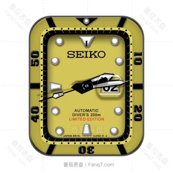 SEIKO简约黄色日历表盘.clock